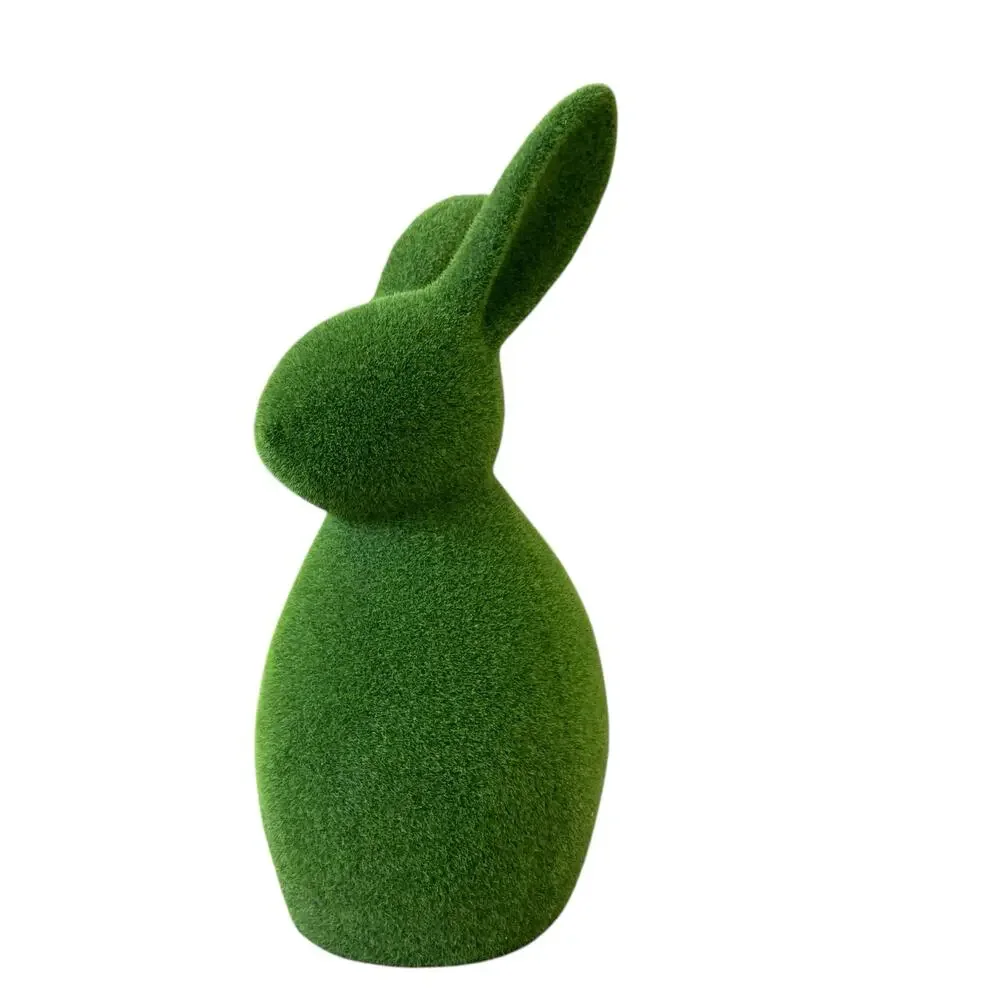 Martha Stewart Oversized Green Mossy Flocked Easter Bunny Rabbit 23in NEW
